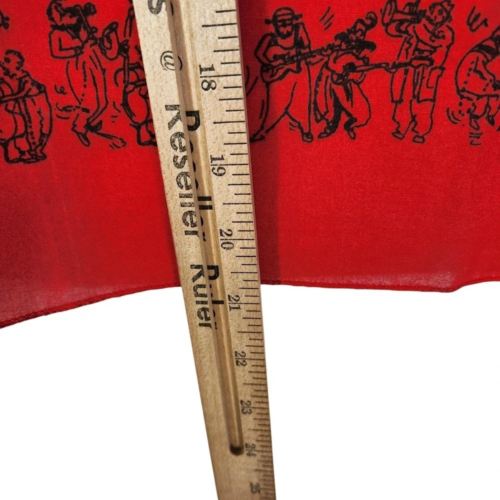 Vtg Rare MARITHE FRANCOIS GIRBAUD Bandana Scarf Red Back To School Square